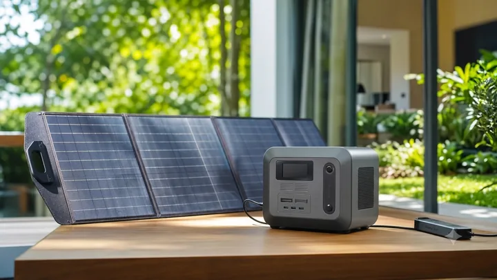 Portable power station and solar panel